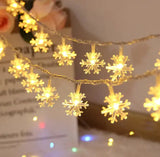 LED snowflake string lights