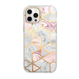 floral marble transparent phone case