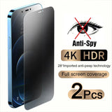 anti-peeping tempered glass screen protector for iPhone