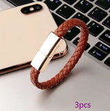 PU leather bracelet charging cable for iPhone