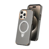 colorful MagSafe magnetic transparent phone case with stand