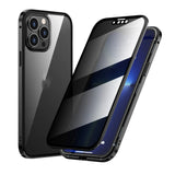 privacy magnetic double sided metal frame iPhone 13 case