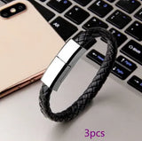 PU leather bracelet charging cable for iPhone