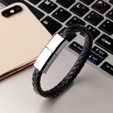 PU leather bracelet charging cable for iPhone