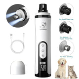 LED electric pet nail grinder for cats and dogs