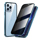 privacy magnetic double sided metal frame iPhone 13 case