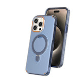 colorful MagSafe magnetic transparent phone case with stand