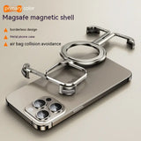 metal shockproof iPhone case with magnetic stand
