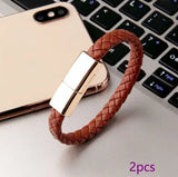 PU leather bracelet charging cable for iPhone
