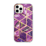 floral marble transparent phone case