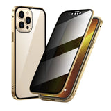 privacy magnetic double sided metal frame iPhone 13 case