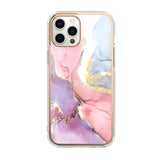 floral marble transparent phone case