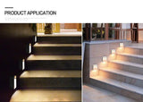 Alt Tag: Smart PIR Motion Sensor LED night light illuminating indoor stair steps for safe pathway lighting