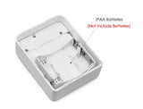 Alt Tag: Smart PIR Motion Sensor LED night light battery compartment showing 3x AA battery slots inside plastic housing