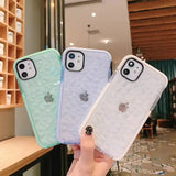 3D diamond pattern TPU iPhone case