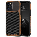 iPhone 12 wood carbon fiber leather