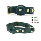 Leather Cat Collar with GPS IllumniWave