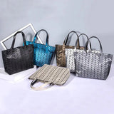 chic PU leather tote bag for women