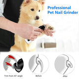 LED electric pet nail grinder for cats and dogs