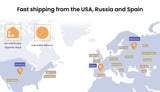 Fast shipping map from USA, Russia and Spain for MOES Tuya WiFi 6 Smart security cam orders, ships within 48 hours
