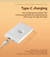 Hands-Free LED Night Light with Type-C charging, fast charging long battery life, motion sensor smart glow night lamp
