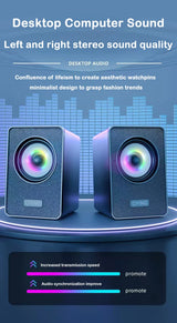 USB powered desktop computer speakers