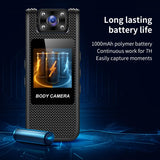 Alt Tag: 4K HD WiFi Body Camera with long-lasting 1000mAh battery, 7-hour continuous recording, compact night vision mini action camera
