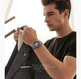 men's skeleton hand wind mechanical watch