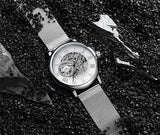 men's skeleton hand wind mechanical watch