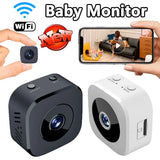 Alt Tag: 4K Mini WiFi Security baby monitor camera with phone app live view, compact wireless indoor home surveillance
