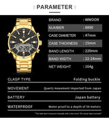 WWOOR Mens Luxury Digital