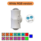 Motion Sensor LED Wall Light magnetic spotlight, white RGB version with color options, USB charging cable and adhesive mounts
