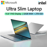 15.6 inch portable laptop 32GB RAM 2TB SSD Windows 11