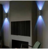 Alt Tag: Motion Sensor LED Wall Light magnetic spotlight wall sconces with up and down blue glow for modern living room lighting