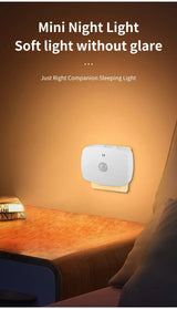 Alt Tag: Smart Glow Night Light plug-in motion sensor LED wall lamp mini night light soft glare-free bedside and hallway lighting (EU/US plug)