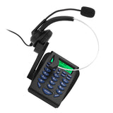 call center telephone headset with dial pad