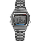 F91W LED digital sports watch with steel band