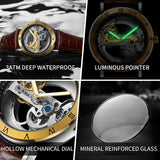 golden bridge skeleton automatic men's 