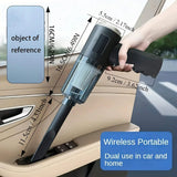 Alt Tag: 120W cordless handheld vacuum cleaner for home and car cleaning car door pocket with crevice tool, wireless portable dual-use
