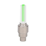 Motion Sensor LED Bike tire valve light with green LED, motion-activated wheel safety light for Schrader/Presta valves