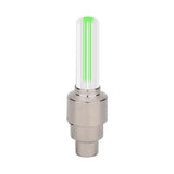 Alt Tag: Motion Sensor LED bike tire valve light with green glow, MOONBIFFY wheel safety accessory for night cycling