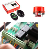 Smart Sliding Gate Opener Automatic safety accessories kit with infrared beam sensor, warning light siren, and control board wiring
