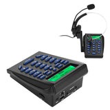 call center telephone headset with dial pad
