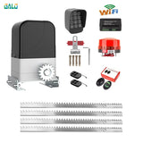 Alt Tag: Smart Sliding Gate Opener Automatic GALO WiFi sliding gate motor kit with keypad, remote controls, alarm siren and gear racks
