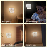 Smart Glow Night Light plug-in motion sensor LED wall lamp for hallway, bedroom, entranceway and nursing night lighting
