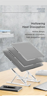portable adjustable laptop stand with heat dissipation