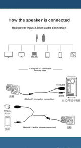 USB powered desktop computer speakers