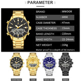 WWOOR Mens Luxury Digital