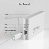 Alt Tag: Wireless Motion sensor LED night light key control diagram showing AUTO/OFF/ON switch and Type-C charging port