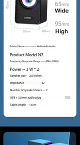 USB powered desktop computer speakers